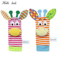 Load image into Gallery viewer, Cartoon Plush Socks Wrist Strap Rattles Baby Toys 0-12 Months Newborn
