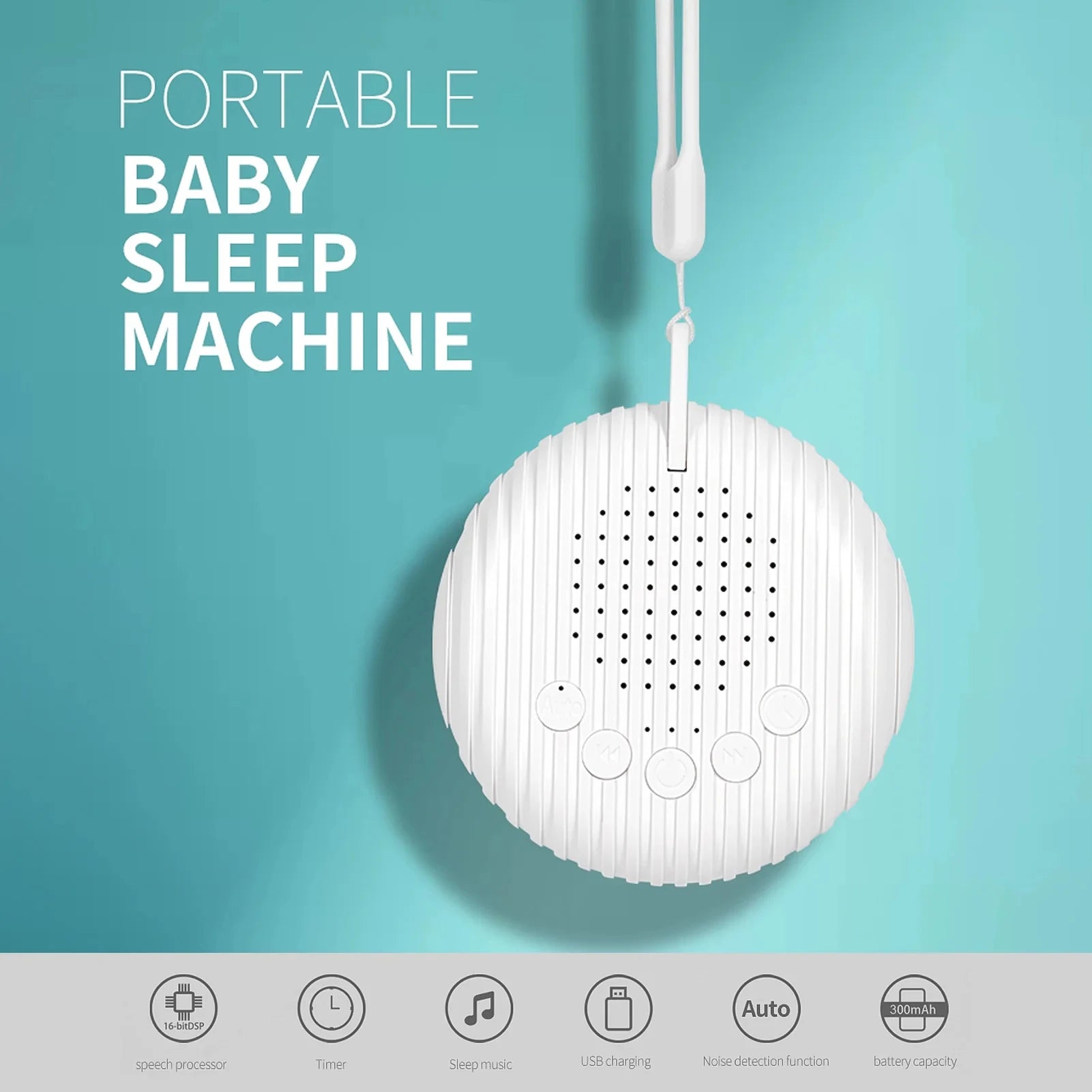 10 Songs White Noise Sound Machine Portable Baby Sleep Machine