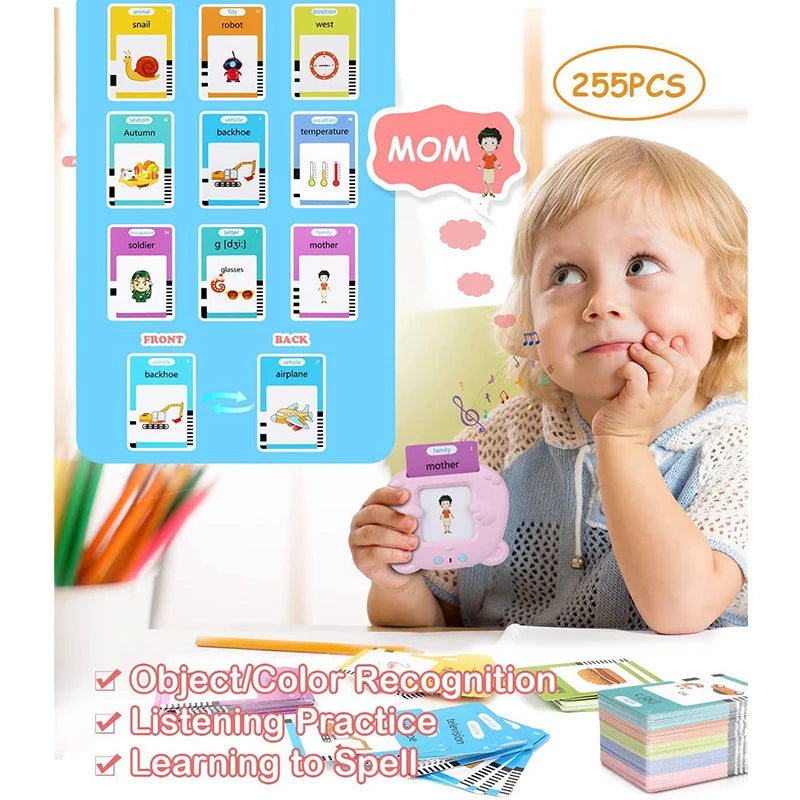 Montessori Education Flash Cards Machine Early Educational Learning