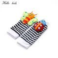 Load image into Gallery viewer, Cartoon Plush Socks Wrist Strap Rattles Baby Toys 0-12 Months Newborn
