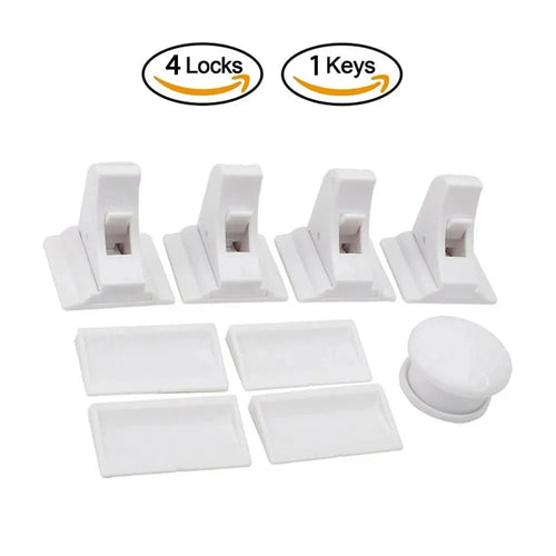 Baby Safety Lock Invisible Lock Kids Security Drawer Latch Cabinet