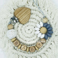 Load image into Gallery viewer, Custom Name Silicone Beads Wooden Ring Pacifier Clips Safe Teething
