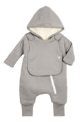 Load image into Gallery viewer, Smart Cuddly Jumpsuit + Bib - Gray
