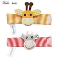 Load image into Gallery viewer, Cartoon Plush Socks Wrist Strap Rattles Baby Toys 0-12 Months Newborn
