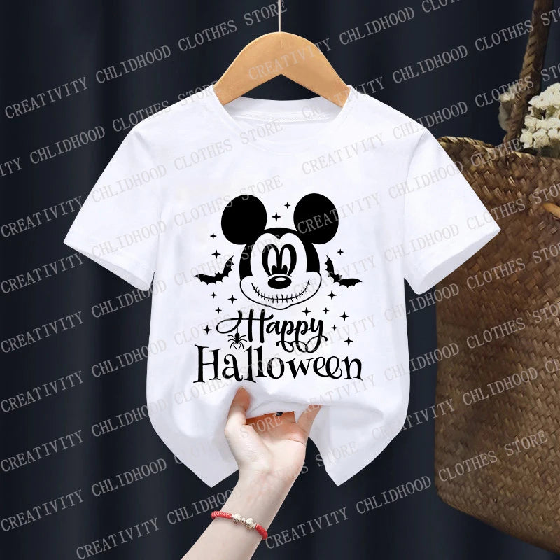 Mickey Mouse Halloween Children T Shirt Disney Pumpkin for Girl