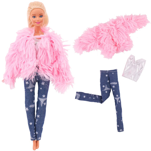 Barbies Doll Clothes Doll Dress Fashion Outfit Shirt Casual Wear Skirt