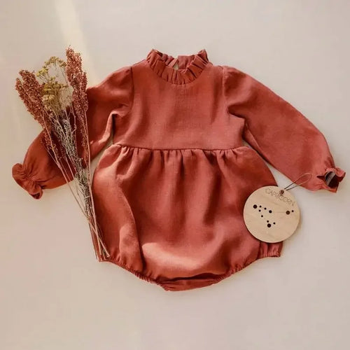 Fashion Baby Girls Romper Cotton Long Sleeve Ruffles Baby Rompers