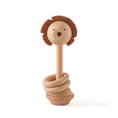 Load image into Gallery viewer, 1pc Baby Rattles Toys Beech Wooden Animal Rattles Music Hand Bells
