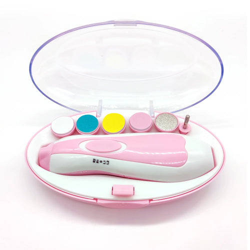 Baby electric nail grinder, available in pink and blue, specially