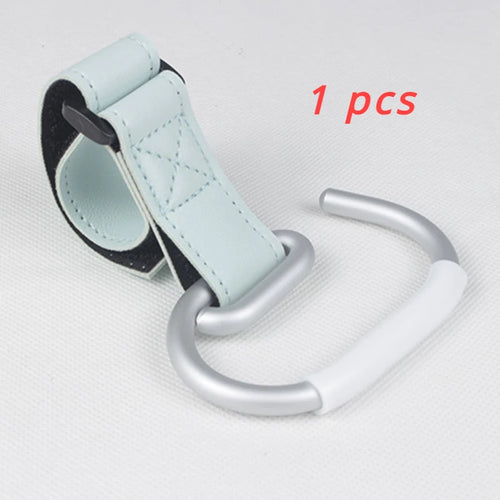 1-2Pcs PU Leather Stroller Hooks Rotate 360 Degrees Multifunctional