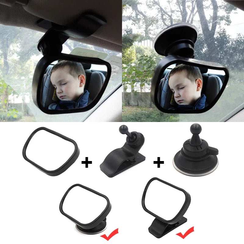 Baby Mirror 2 in 1 Mini Children Rear Convex Mirror Car Back Seat View