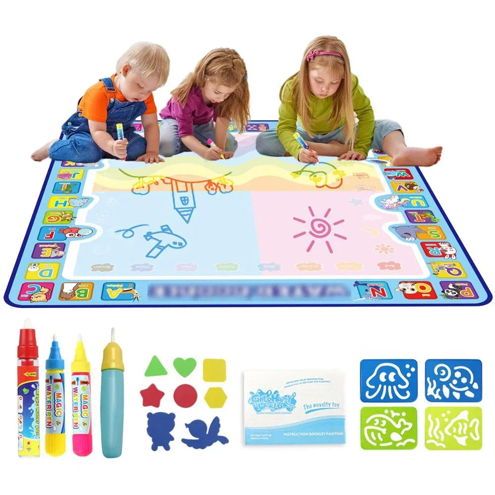 Coolplay Magic Water Drawing Mat Coloring Doodle Mat with Magic Pens