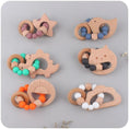 Load image into Gallery viewer, 1-2pcs Baby Pacifier Clip Wooden Teethers Bracelet Set Cartoon Star
