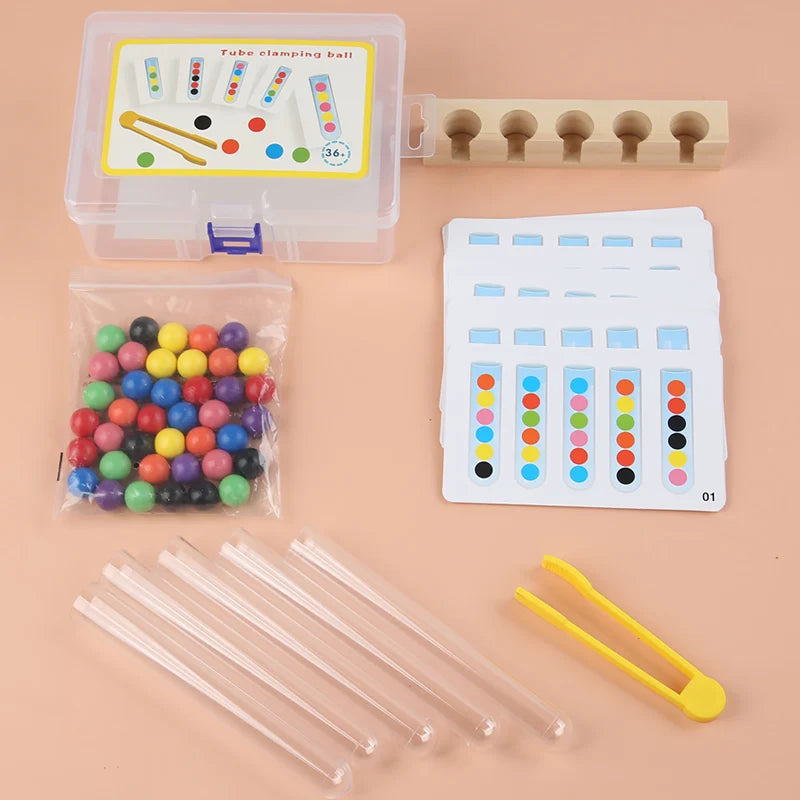 Clip Beads Test Tube Toys For Children Logic Concentration Fine Motor