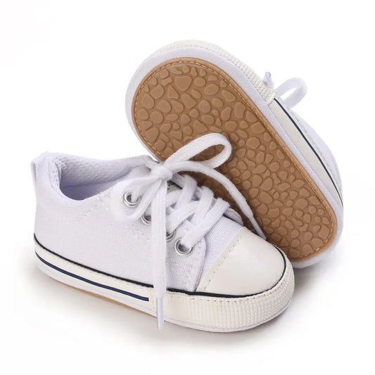 Meckior Baby Sneakers Baby Boys Girls Canvas Shoes Non-slip Rubber