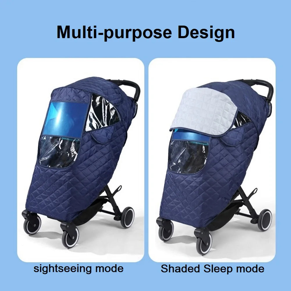 Universal Waterproof Winter Thicken RainCover Pushchairs Raincoat Full