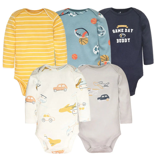 3-5 PCS/LOT Soft Cotton Baby Bodysuits Long Sleeve Newborn Baby