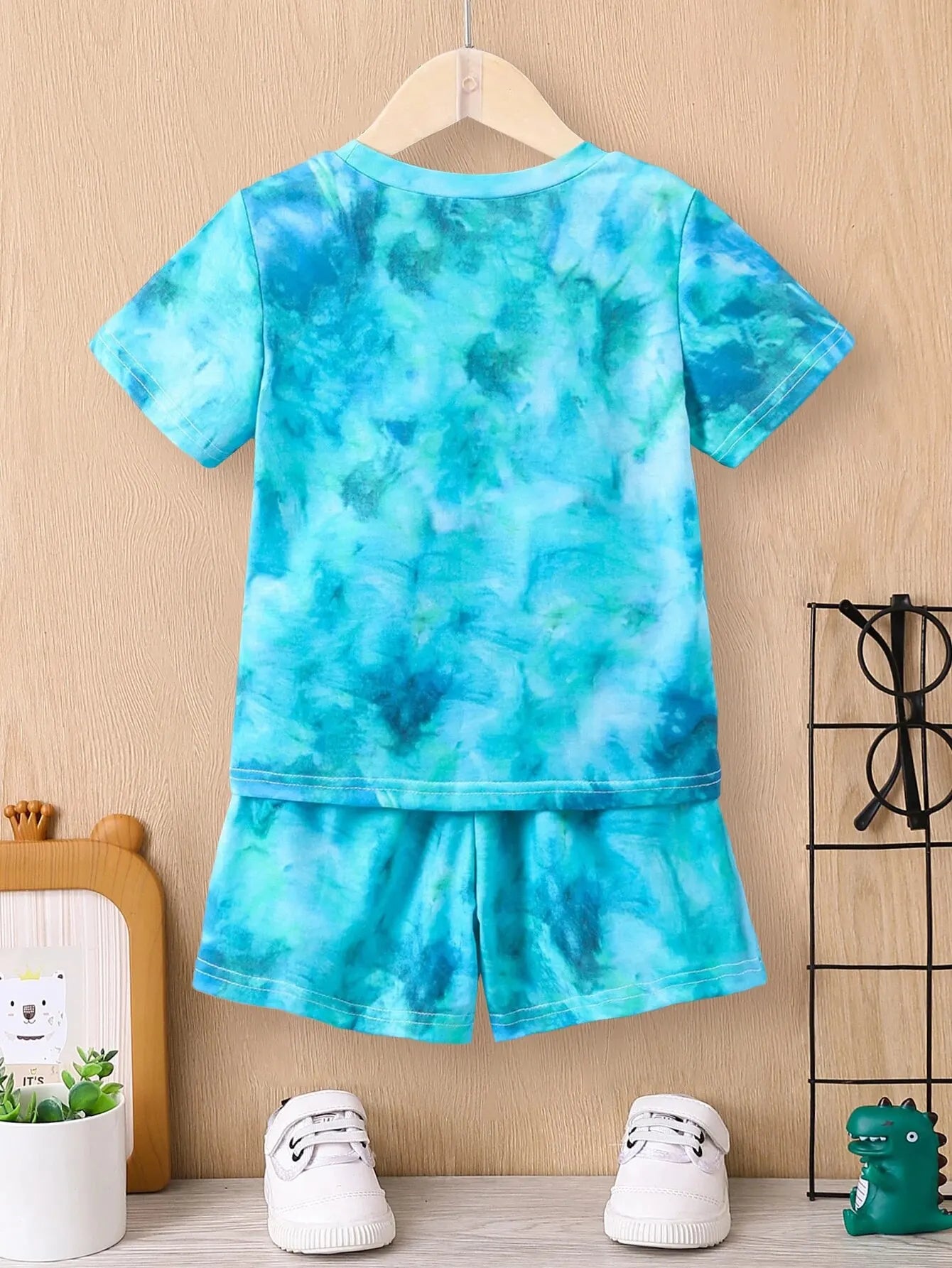 Summer Boys' Suit T-Shirt Top Shorts Printed Casual Fashion Children's