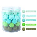 Load image into Gallery viewer, 10pcs Hexagon Silicone Beads Pearl 14mm DIY Pacifier Clip Chain
