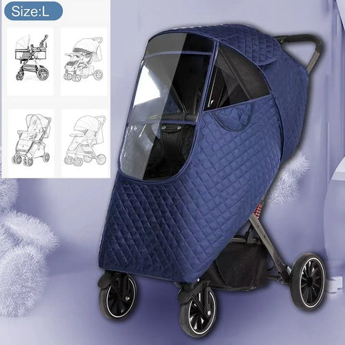 Universal Waterproof Winter Thicken RainCover Pushchairs Raincoat Full