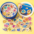 Load image into Gallery viewer, Montessori Wooden Magnetic Fishing Toys for Baby Cartoon Marine Life
