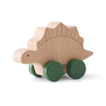 Load image into Gallery viewer, Wooden Baby Car Toys Beech Wooden Dinosaur Cartoon Car Teether
