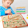 Load image into Gallery viewer, Magnetic Color Number Maze Wooden Board Activities Counting Matching
