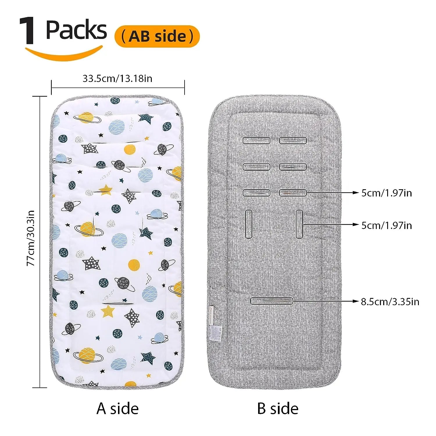 Stroller Seat Liner for Baby Pushchair Car Cart Chair Mat Child