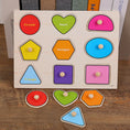 Load image into Gallery viewer, 1PCS Baby Toys Montessori Wooden Puzzle Hand Grab Board Educational
