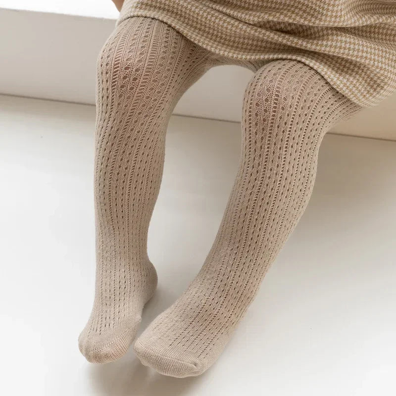 Spanish Style Baby Tights Hollowed Out Stocking for Kids Summer Mesh