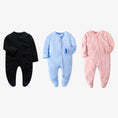 Load image into Gallery viewer, Spring Newborn Footed Pajamas Solid White Fashion Zipper Baby Clothes
