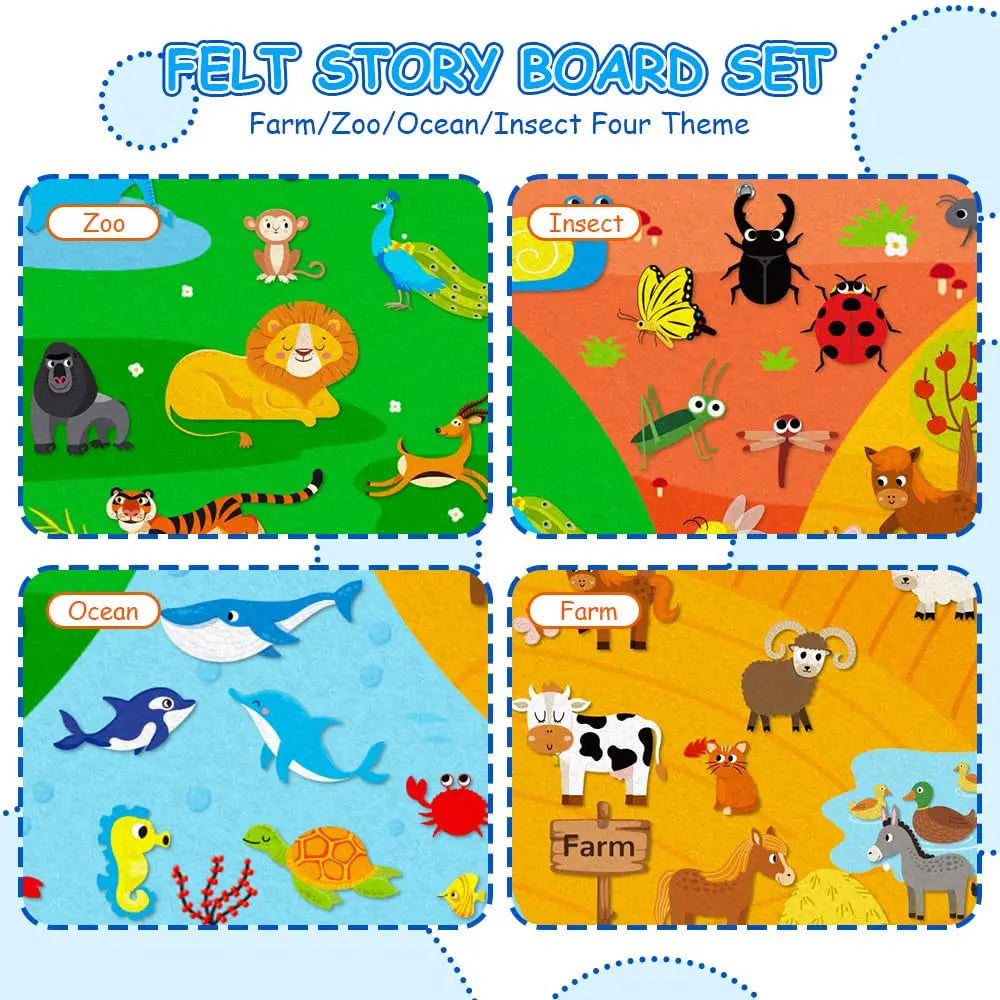 My Daily Calendar,Farm,Transportation Felt Story Board For