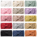 Load image into Gallery viewer, Candy Color Knit Baby Headbands Rib Bow Elastic Soft Newborn Headbands
