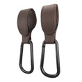 Load image into Gallery viewer, 1/2pcs PU Leather Baby Bag Stroller Hook Pram Rotate 360 Degree
