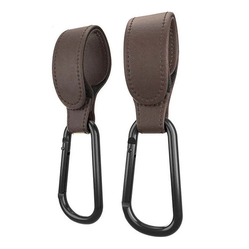 1/2pcs PU Leather Baby Bag Stroller Hook Pram Rotate 360 Degree