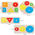 Load image into Gallery viewer, Montessori Colorful Geometry Grasping Board Wooden Toys Pegged Grab
