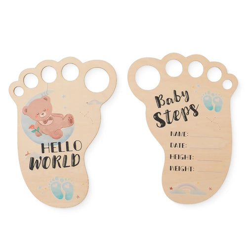 2Pcs Baby Wooden Balloon Milestone Cards Photography Accessories Baby