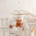 Load image into Gallery viewer, Baby Wooden Bed Bell Mobile Hanging Rattle Toys Teddy Velvet Bear
