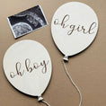 Load image into Gallery viewer, Baby Wooden Balloon Milestone Newborn Birth 1-12 Month Card Birthday
