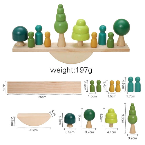 Montessori Sensory Toys  Stacking Toys For Baby Forest Houses Replica