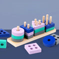 Load image into Gallery viewer, Mini Montessori Toy Wooden Building Blocks Educational Toys Macarone
