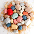 Load image into Gallery viewer, Wooden Sorting Stacking Rocks Stones Sensory Toddler Toys Learning
