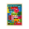 Load image into Gallery viewer, Montessori Animal Characters Transportation wooden puzzle Russian
