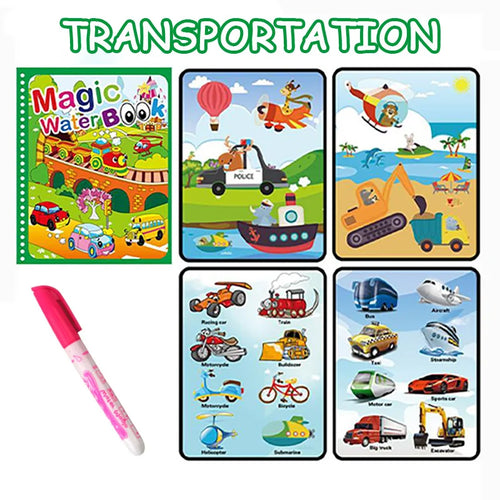 1pcs Magical Book Water Drawing Montessori Toys Reusable Coloring Book