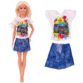 Load image into Gallery viewer, Barbies Doll Clothes Doll Dress Fashion Outfit Shirt Casual Wear Skirt
