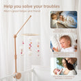 Load image into Gallery viewer, Baby Rattle Toy Bed Bell Bracket Wooden Mobile 0-12 Months Newborn
