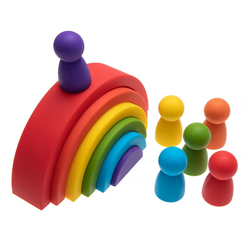 TYRY.HU New 6-10pcs Baby Silicone Building Block BPA Free Rainbow Soft