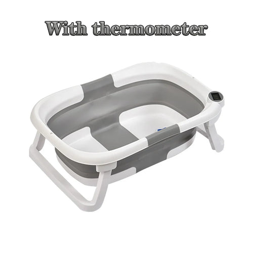 Real-time Temperature Silicone Baby Take A Bath Bathtub Non-Slip Foot