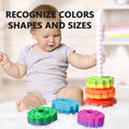 Load image into Gallery viewer, Spinning Wheel Toy Rainbow Tower Spin Tower Stacking Toys for Toddlers
