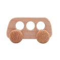 Load image into Gallery viewer, Wooden Baby Car Toys Beech Wooden Dinosaur Cartoon Car Teether
